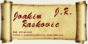 Joakim Rašković vizit kartica